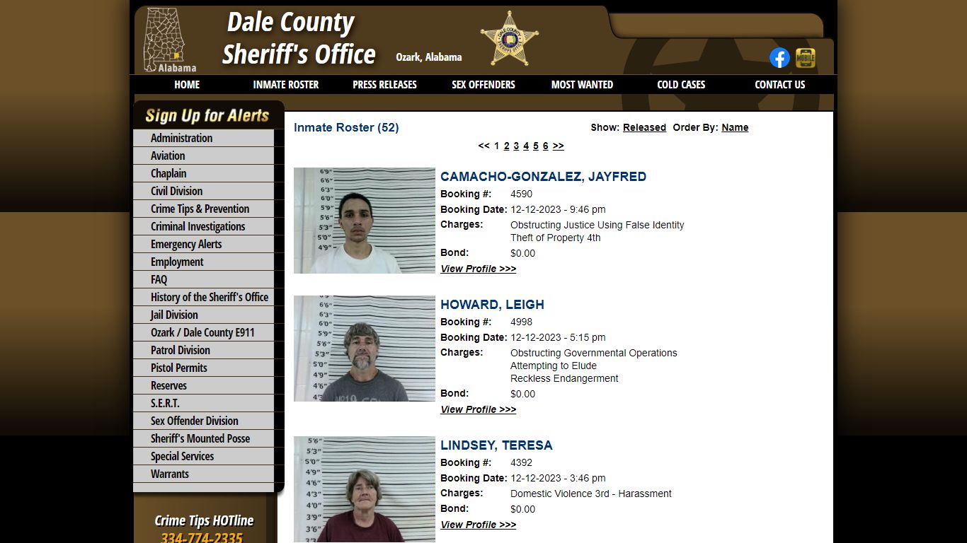 Inmate Roster - Current Inmates Booking Date Descending - Dale County ...
